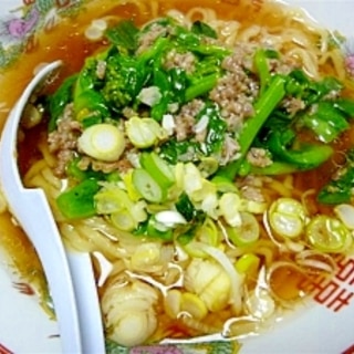 菜花とひき肉のあんかけラーメン